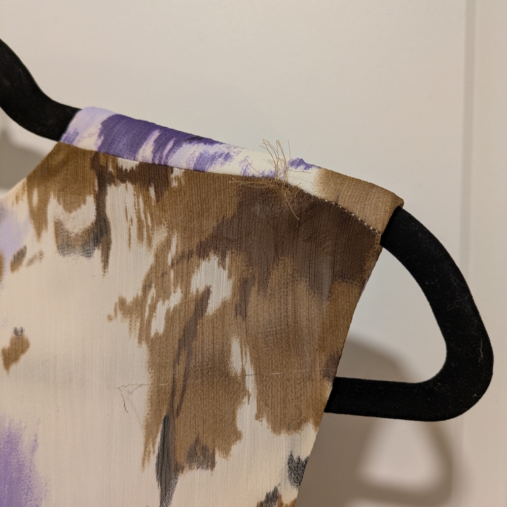 Adrianna Papell Purple and Brown Abstract Party Dress - Picture 6 of 6